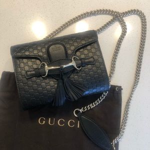 Gucci Emily Mini Chain black bag